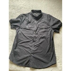 Kennet Cole Men's Short Sleeve Button-Up Shirt XL black